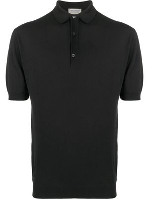 John Smedley short sleeve polo shirt - Black