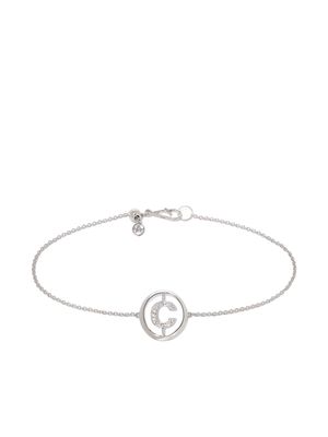Annoushka 18kt white diamond Initial C bracelet - Silver