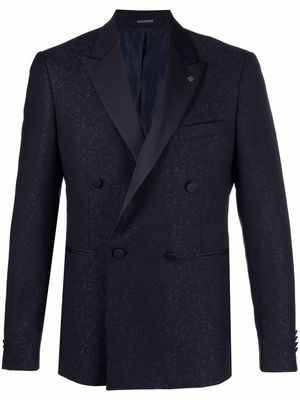 Tagliatore paisley-print double-breasted jacket - Blue