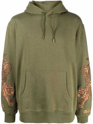 Maharishi tiger-print pullover hoodie - Green