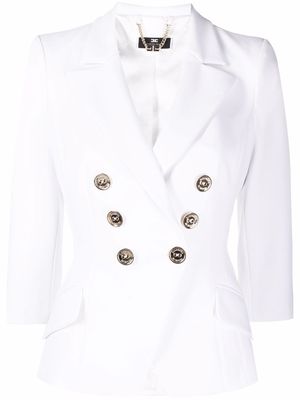 Elisabetta Franchi fitted double-breasted blazer - White