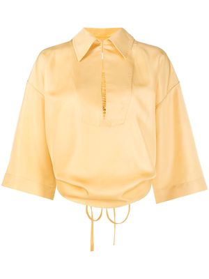 Litkovskaya Bloom short-sleeve reversible blouse - Yellow
