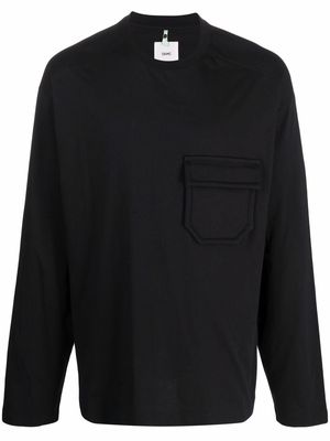 OAMC chest-pocket long-sleeve T-shirt - Black