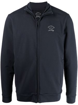 Paul & Shark logo-print zip sweatshirt - Blue
