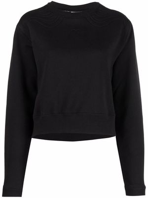 PUMA logo-embroidered cotton sweatshirt - Black