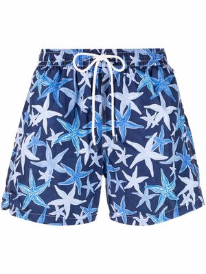 Fedeli starfish-print swim shorts - Blue