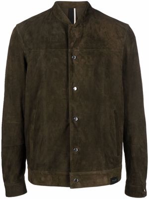Low Brand button-up suede jacket - Green