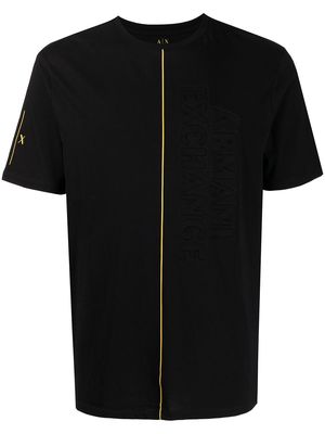 Armani Exchange debossed logo T-shirt - Black