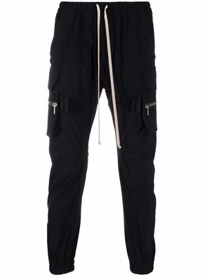 Rick Owens drawstring-waist multiple-pocket trousers - Black