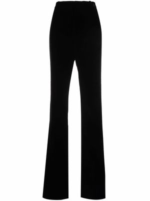 Saint Laurent straight-leg velvet trousers - Black