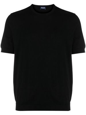 Drumohr short-sleeved cotton T-shirt - Black