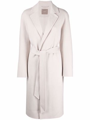 12 STOREEZ belted wool mid-length coat - Neutrals