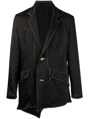 sulvam contrast-stitched jacket - Black