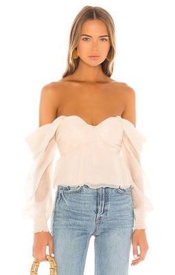 House of Harlow 1960 X REVOLVE Burna Blouse in Ivory
