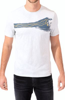 Threads 4 Thought Surfer Chest Stripe Organic Cotton Graphic Tee in Sea Breeze