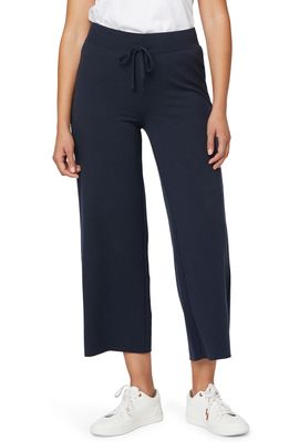NYDJ French Terry Ankle Wide Leg Sweatpants in Oxford Navy