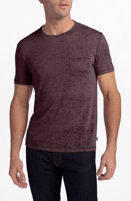 John Varvatos Star USA Burnout Slim Fit T-Shirt in Oxblood