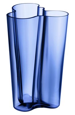 Iittala Aalto 10-Inch Vase in Blue