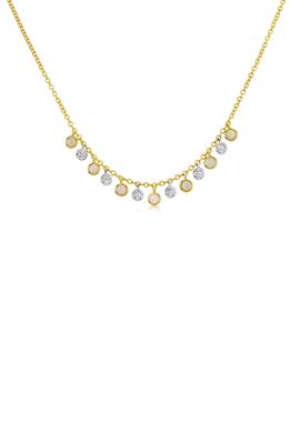 Meira T Diamond & Opal Frontal Necklace in Yellow