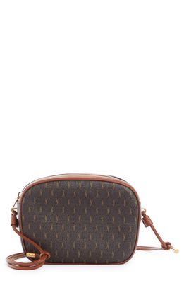Saint Laurent Small Le Monogramme Coated Canvas Camera Bag in Chestnut