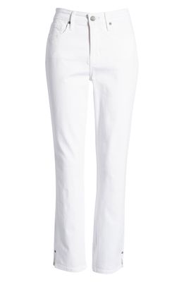NYDJ Sheri Side Slit Slim Ankle Jeans in Optic White