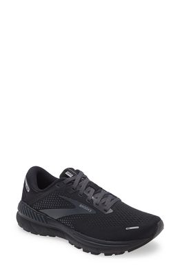 Brooks Adrenaline GTS 22 Sneaker in Black/Black/Ebony