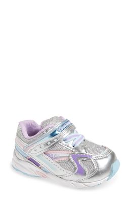 Tsukihoshi Kids' Glitz Washable Sneaker in Silver/Lavender