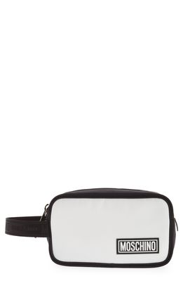 Moschino Travel Pouch in A2555 Fantasy Print Black