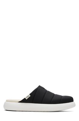 TOMS Quilted Nylon Mule in Black