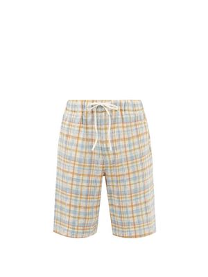 11.11 / Eleven Eleven - Check Organic Cotton-madras Shorts - Mens - Multi