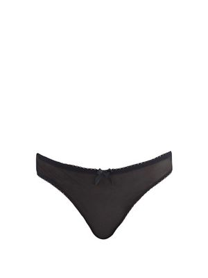 Agent Provocateur - Yara Lace And Mesh Thong - Womens - Black