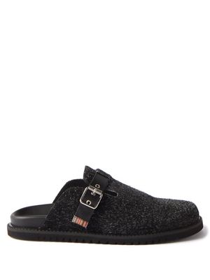 Paul Smith - Mesa Textured-suede Backless Loafers - Mens - Black