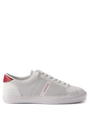 Moncler - New Monaco Perforated-leather Trainers - Mens - White