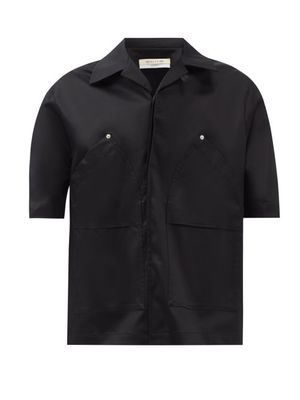 1017 ALYX 9SM - Short-sleeved Patch-pocket Cotton-blend Shirt - Mens - Black