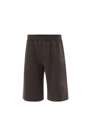 The Row - Eston Cotton-jersey Shorts - Mens - Dark Brown
