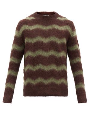 Acne Studios - Kristoffer Zigzag Sweater - Mens - Brown Stripe