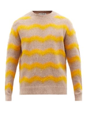 Acne Studios - Kristoffer Zigzag Sweater - Mens - Beige Stripe