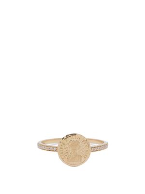 Anissa Kermiche - Louise D'or 18kt Gold & Diamond Ring - Womens - Gold