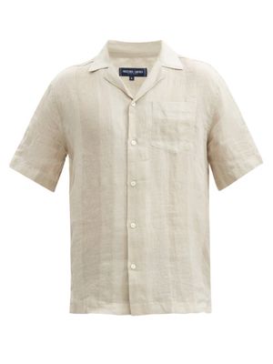 Frescobol Carioca - Angelo Striped Linen-voile Shirt - Mens - Beige