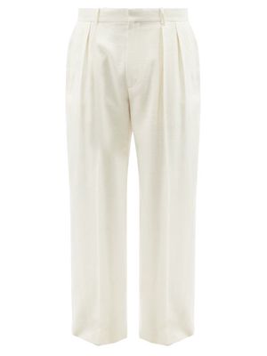 The Row - Carl Pleated Silk-blend Trousers - Mens - Cream