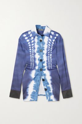 Altuzarra - Agon Tie-dyed Cotton-blend Poplin Shirt - Blue