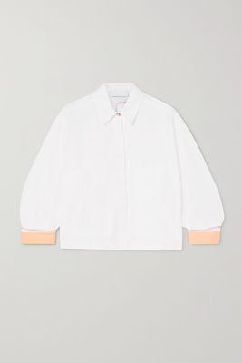 King & Tuckfield - Two-tone Cotton-twill Shirt - White