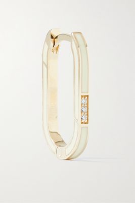 Charms Company - Les Bonbons Gold, Enamel And Diamond Earring - Ivory