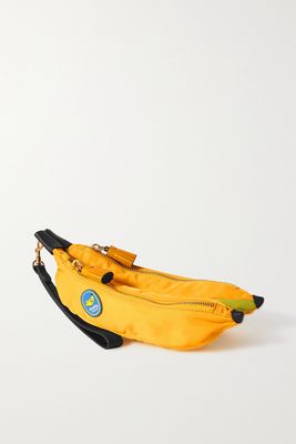 Anya Hindmarch - Banana Leather-trimmed Nylon Pouch - Yellow