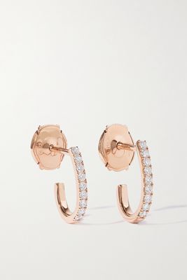 Messika - Gatsby Xs 18-karat Rose Gold Diamond Hoop Earrings - one size