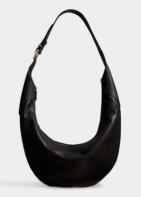 August Zip Suede & Leather Hobo Bag