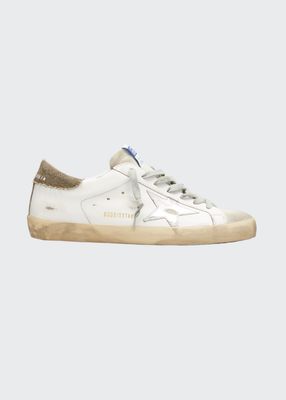 Men's Super Star Distressed Leather Low-Top Sneakers
