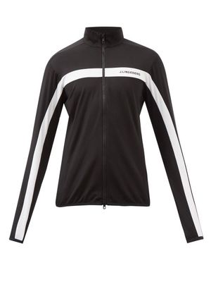 J.lindeberg - Jarvis Logo-print Jersey Track Jacket - Mens - Black