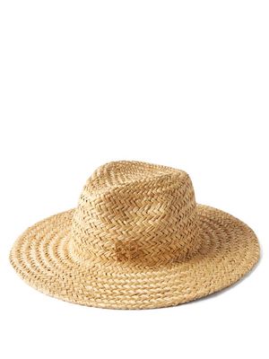 Ruslan Baginskiy - Chain-embellished Straw Panama Hat - Womens - Natural