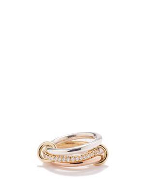 Spinelli Kilcollin - Libra Petite Diamond, Silver & 18kt Gold Ring - Womens - Multi